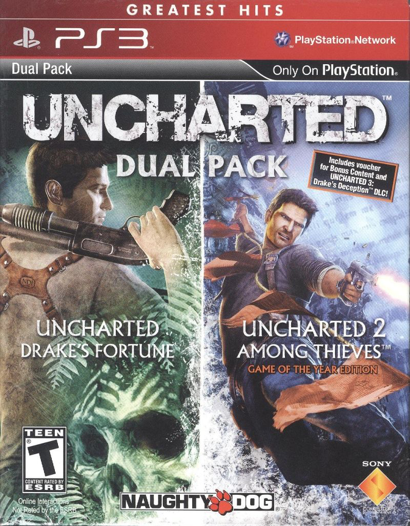 Uncharted + Uncharted 2 Dual Pack Used PS3 Games For Sale