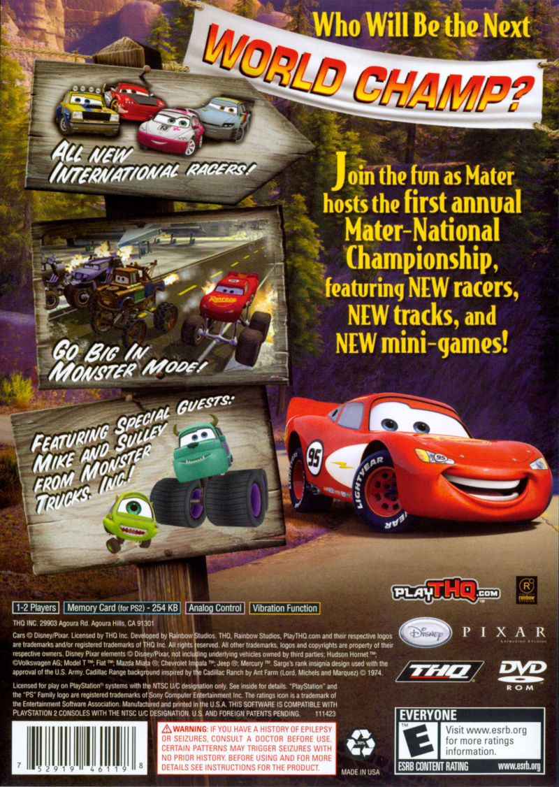 Cars Mater National Championship - PS2