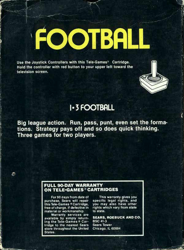 Football (Tele-Games) - Atari 2600