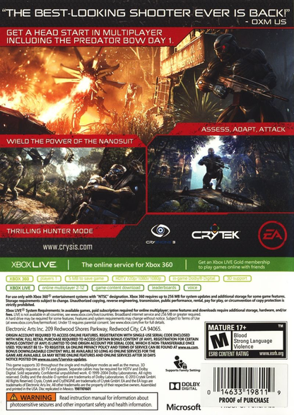 Crysis 3: Hunter Edition - Xbox 360