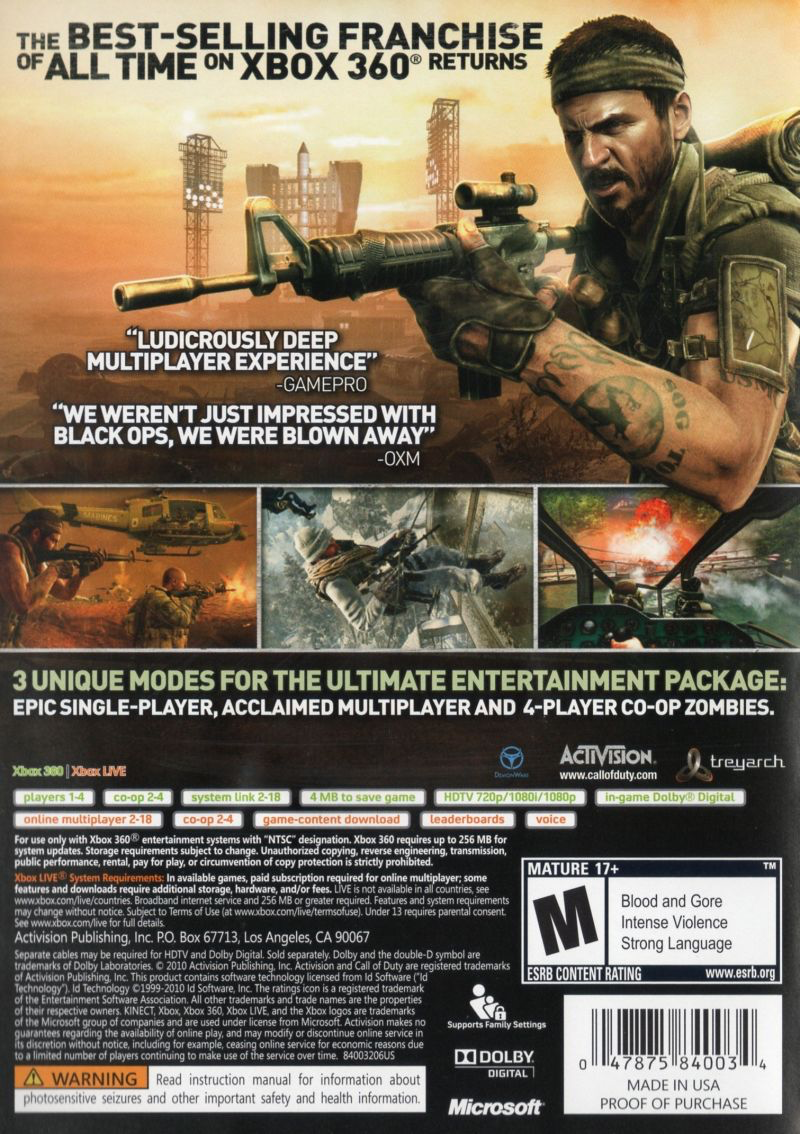 Call of Duty: Black Ops - Xbox 360