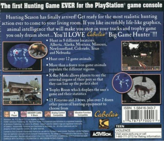 Cabela's Big Game Hunter Ultimate Challenge - PS1