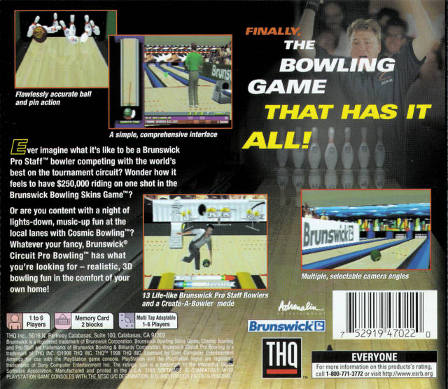 Brunswick Circuit Pro Bowling - PS1