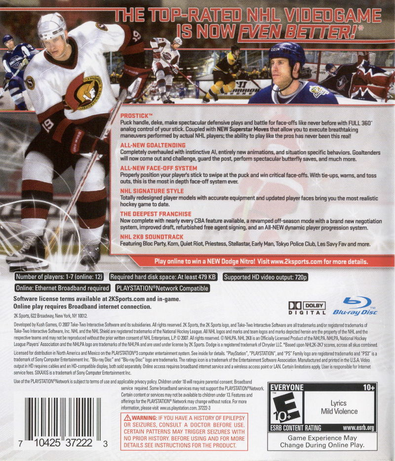 NHL 2K8 - PS3