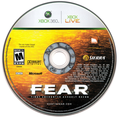 FEAR: First Encounter Assault Recon - Xbox 360