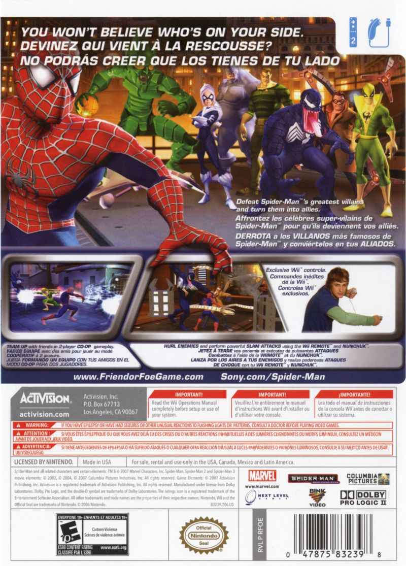 Spider-Man: Friend or Foe Used Wii Games For Sale