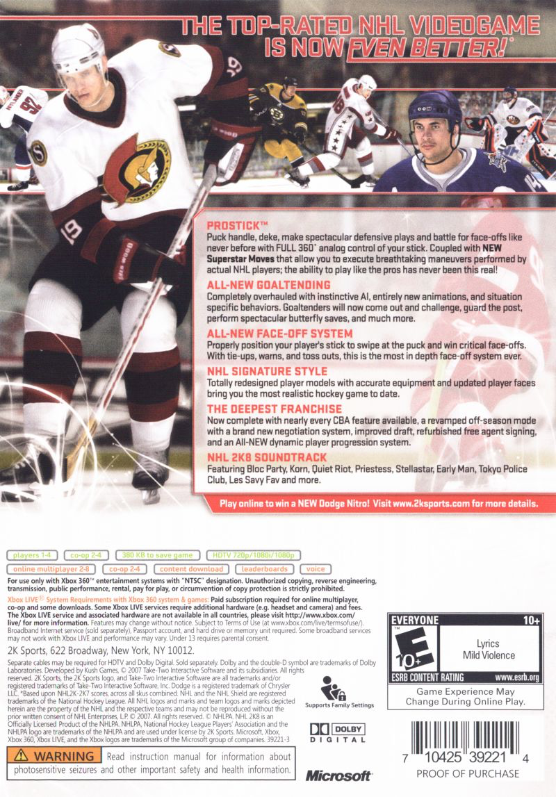 NHL 2K8 - Xbox 360