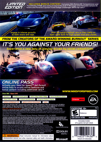 Need for Speed: Hot Pursuit - Limited Edition - Xbox 360