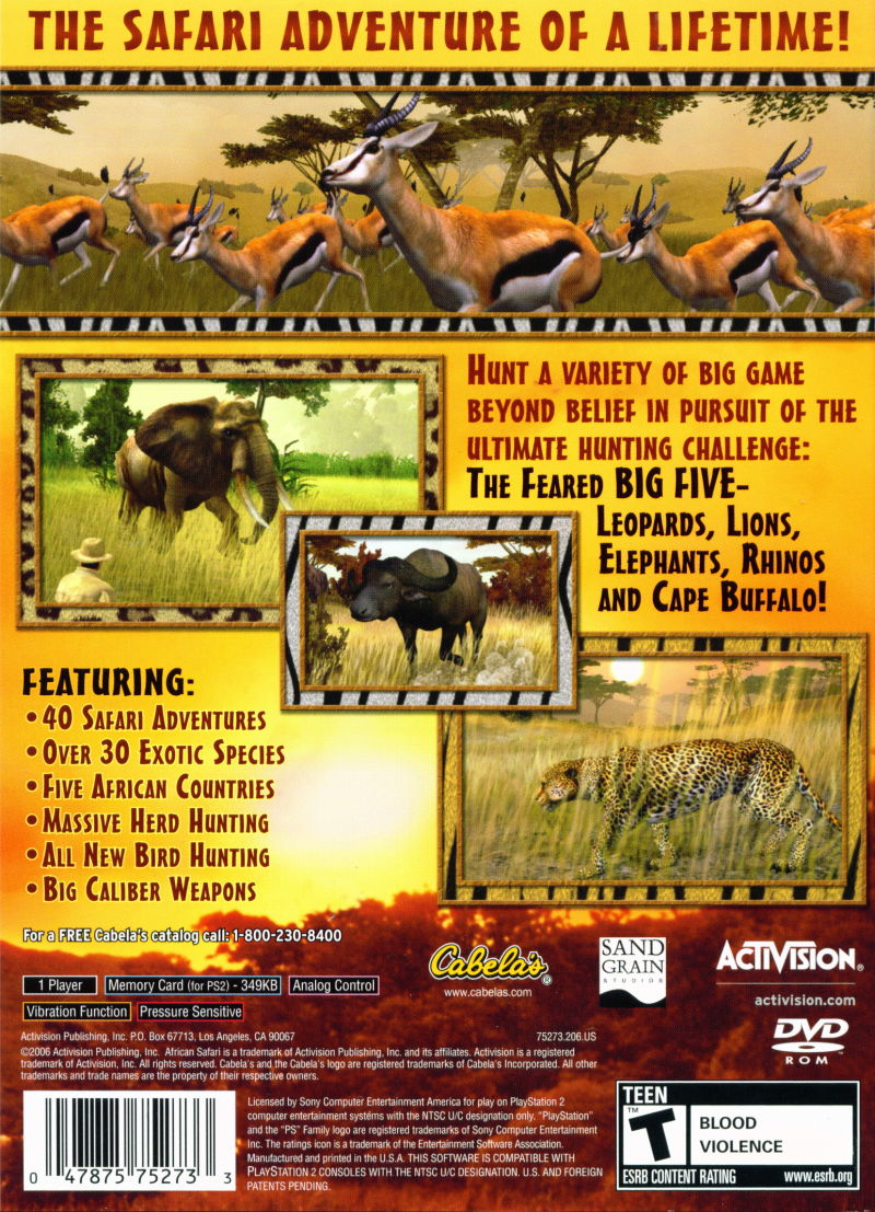 Cabela's African Safari - PS2