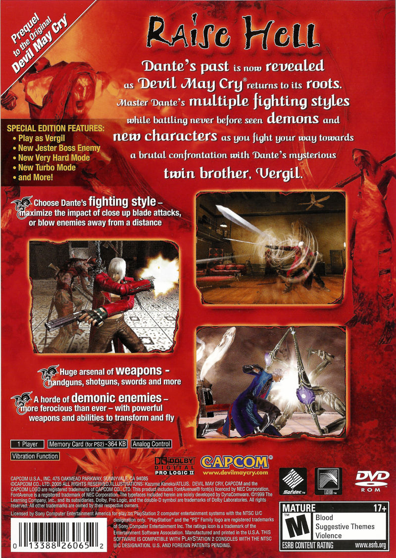 Devil May Cry 3 Special Edition - PS2