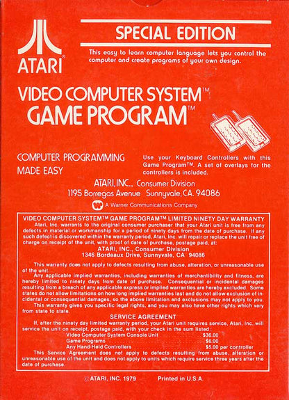 BASIC Programming (Picture Label) - Atari 2600