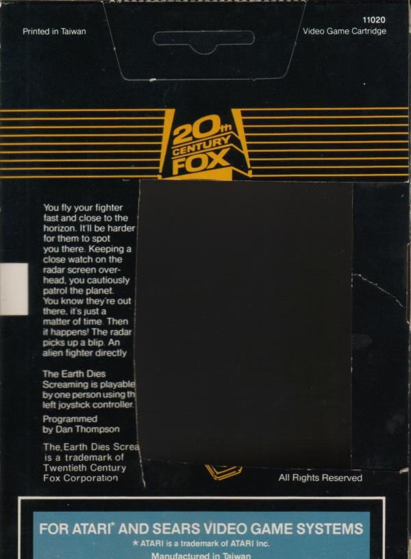 Earth Dies Screaming, The - Atari 2600