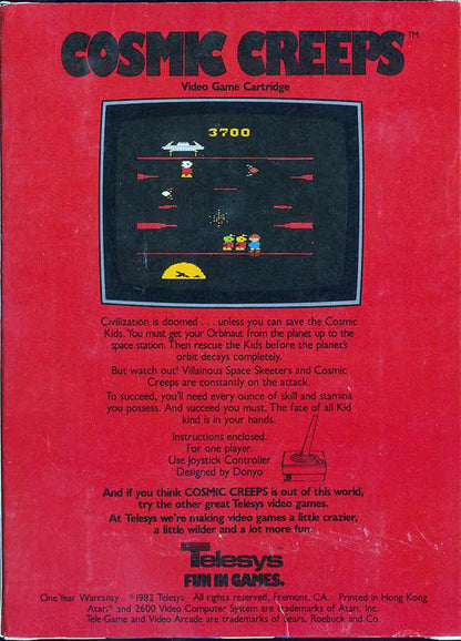 Cosmic Creeps (Telesys Label) - Atari 2600