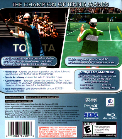 Virtua Tennis 3 - PS3