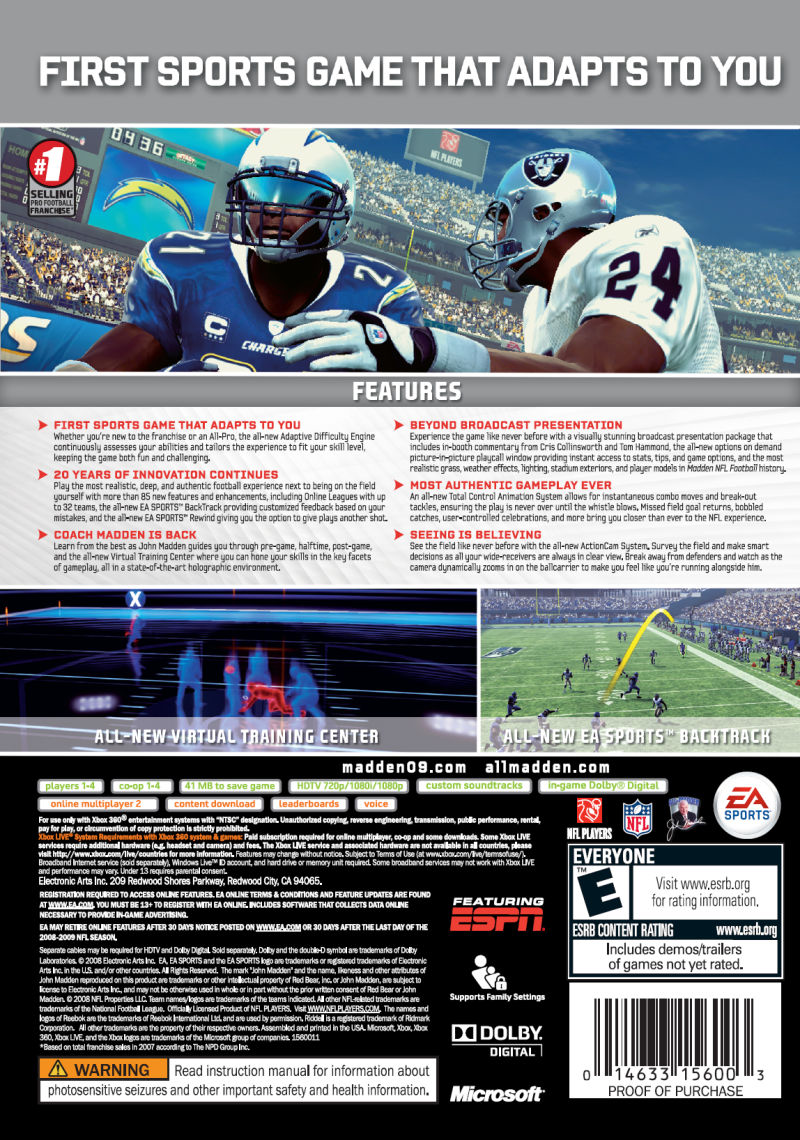 Madden NFL 09 - Xbox 360