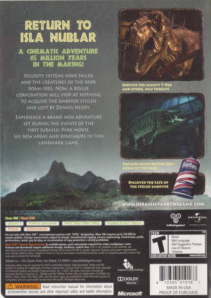 Jurassic Park: The Game - Xbox 360