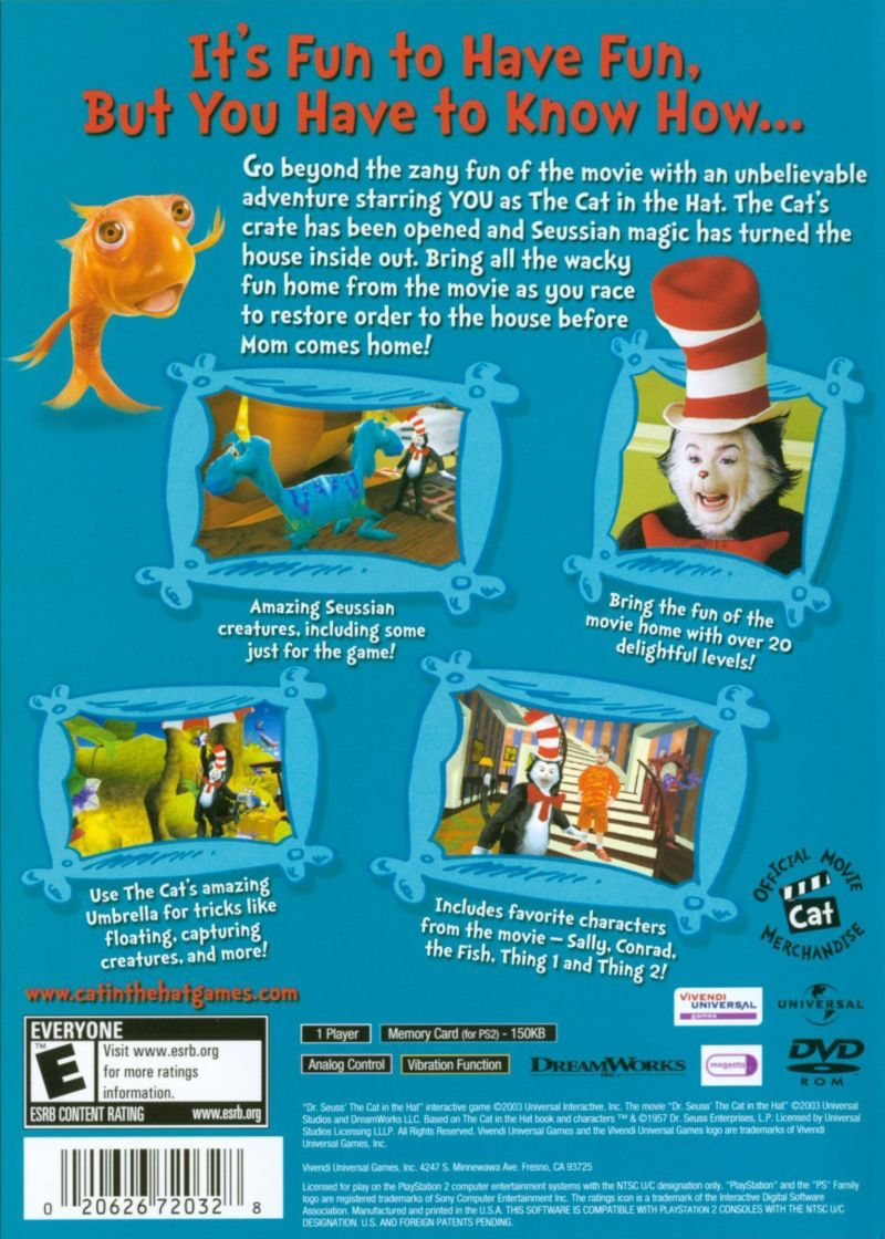 Cat in the Hat, The Used PS2 Games For Sale Retro Game Store