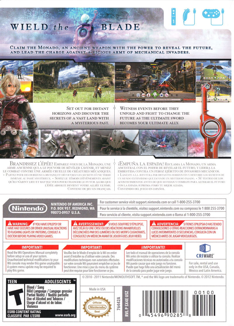 Xenoblade Chronicles Used Wii Games For Sale Retro Gameshop