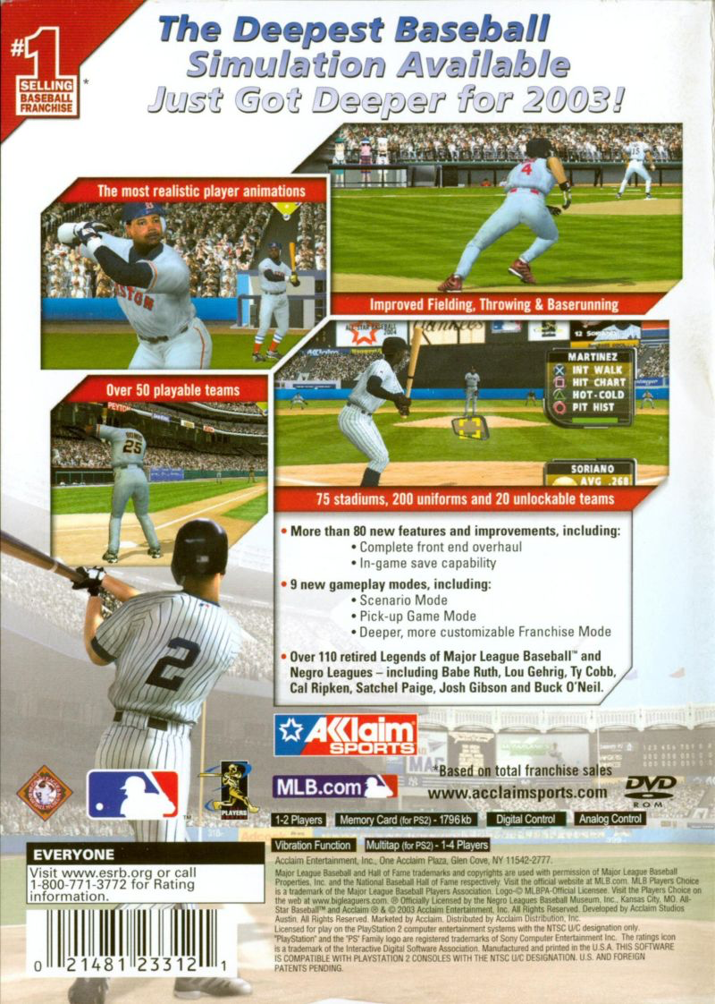 Allstar Baseball 2004 - PS2