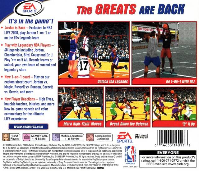 NBA Live 2000 - PS1