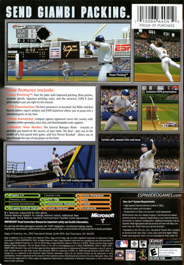 ESPN MLB Baseball 2K4 - Xbox