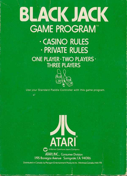 Blackjack (Text Label) - Atari 2600