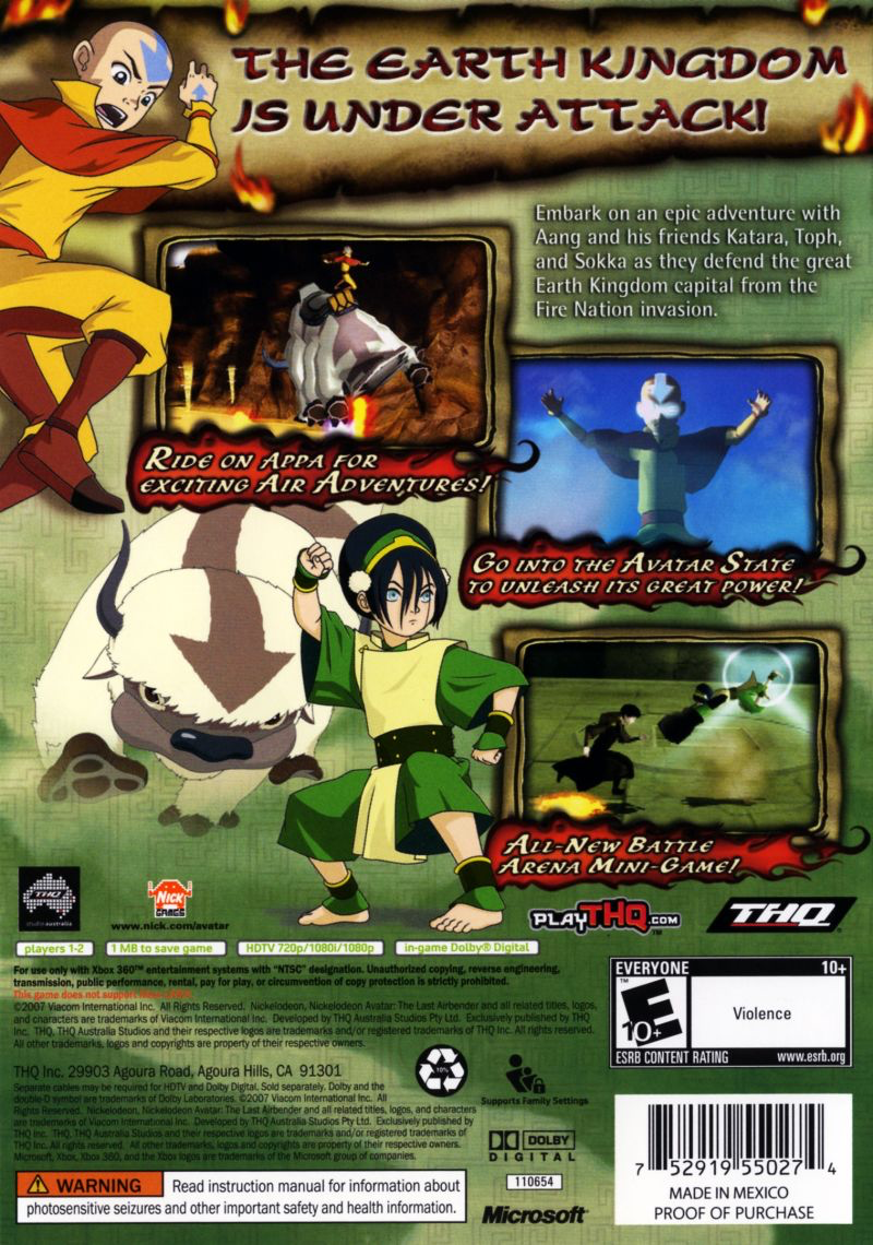 Avatar: The Last Airbender - The Burning Earth - Xbox 360