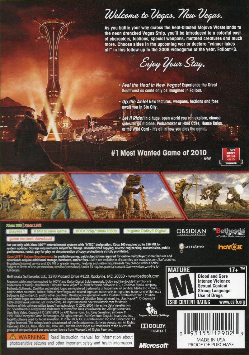 Fallout: New Vegas - Xbox 360