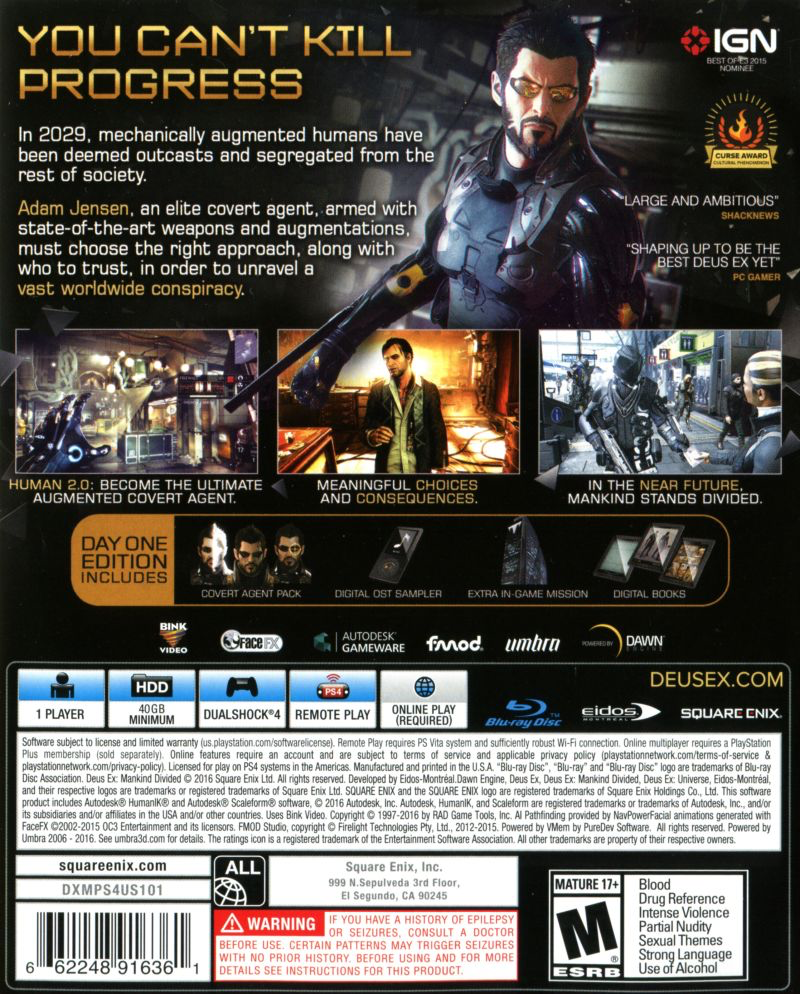 Deus Ex: Mankind Divided - PS4