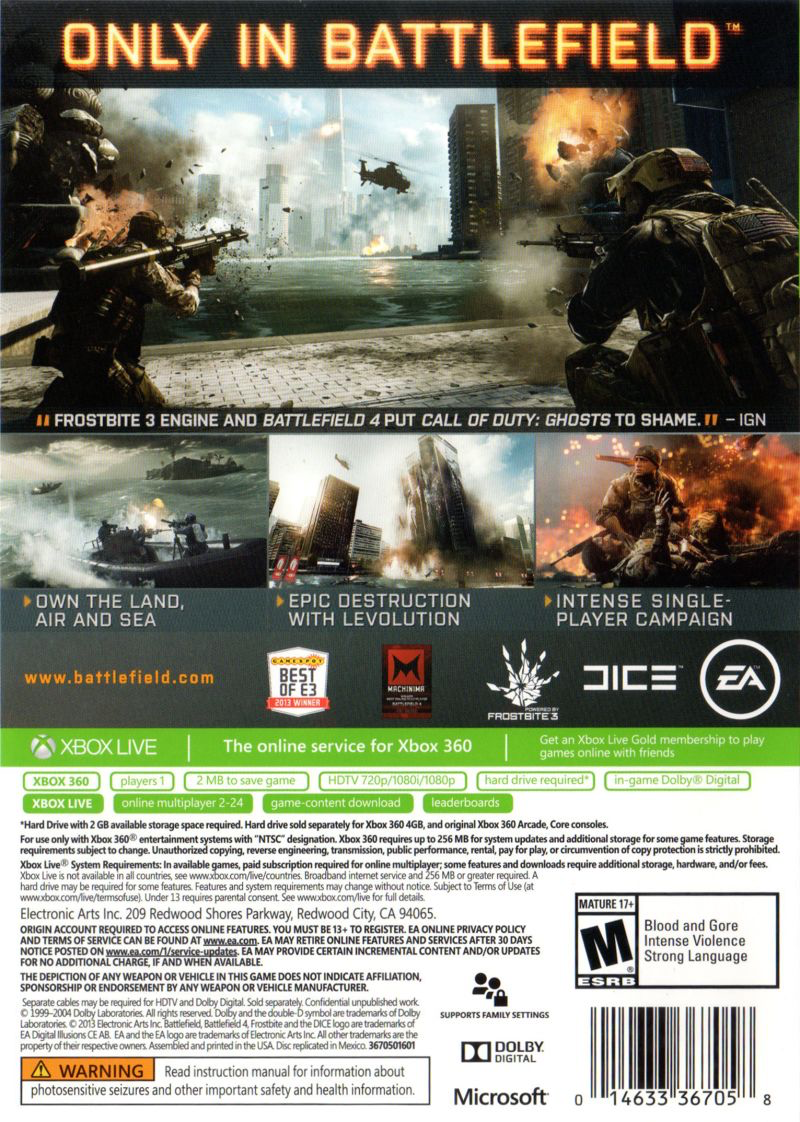 Battlefield 4 Used Xbox 360 Games For Sale Retro Game Store