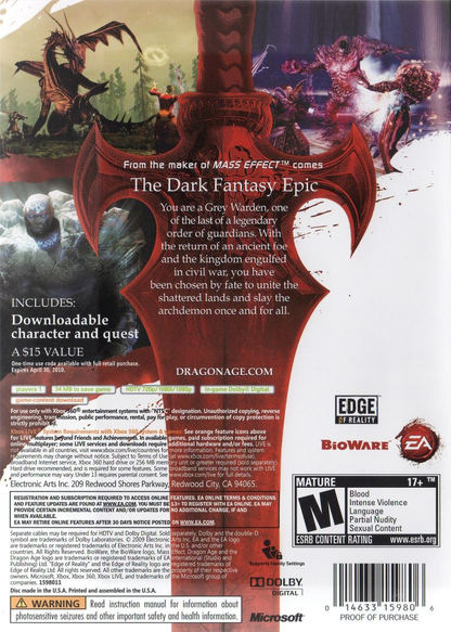 Dragon Age: Origins - Xbox 360