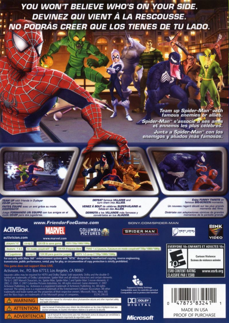 Spider-Man: Friend or Foe Used Xbox 360 Games For Sale