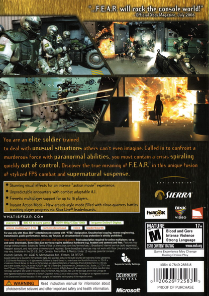 FEAR: First Encounter Assault Recon - Xbox 360