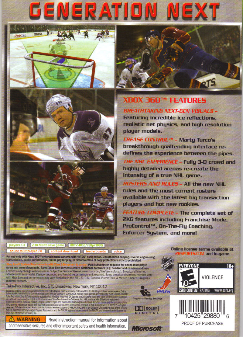 NHL 2K6 - Xbox 360